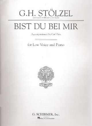 Bist du bei mir  for low voice and piano (dt/en)