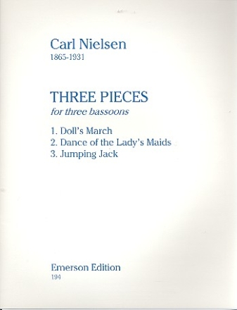 Three Pieces for 3 bassoons score and parts