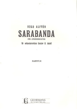 Sarabande op.49 for string orchestra score