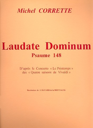 Laudate Dominum pour solistes, choeur mixte et orchestre partition