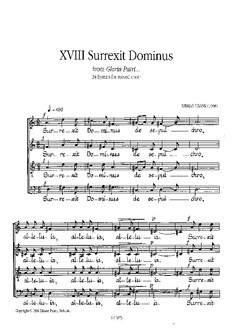 Surrexit Dominus for mixed chorus a cappella score