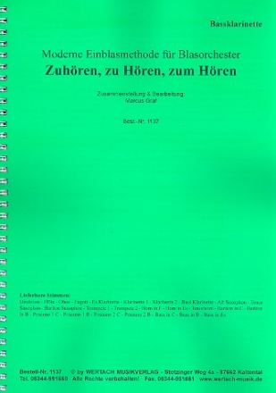 Zuhren, zu Hren, zum Hren fr Blasorchester Bassklarinette