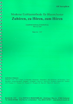 Zuhren, zu Hren, zum Hren fr Blasorchester Altsaxophon