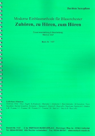 Zuhren, zu Hren, zum Hren fr Blasorchester Baritonsaxophon