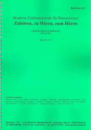 Zuhren, zu Hren, zum Hren fr Blasorchester Bariton in C