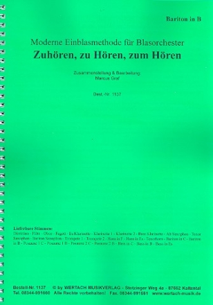 Zuhren, zu Hren, zum Hren fr Blasorchester Bariton in B