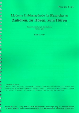 Zuhren, zu Hren, zum Hren fr Blasorchester Posaune 1 in C