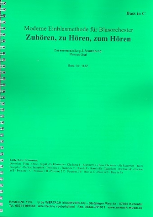 Zuhren, zu Hren, zum Hren fr Blasorchester Bass in C