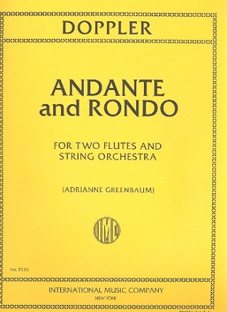 Andante and Rondo op.25 for 2 flutes and string orchestra score