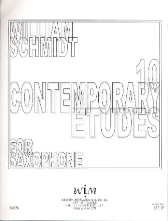 10 contemporary Etudes for saxophone