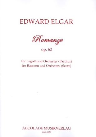 Romanze op.62 fr Fagott und Orchester Studienpartitur Reprint