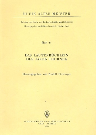 Das Lautenbchlein des Jakob Turner