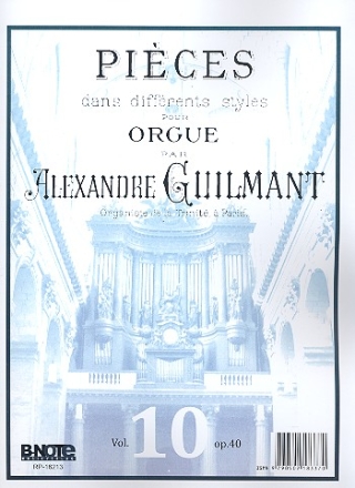 Pices dans differents styles vol.10 op.40 pour orgue