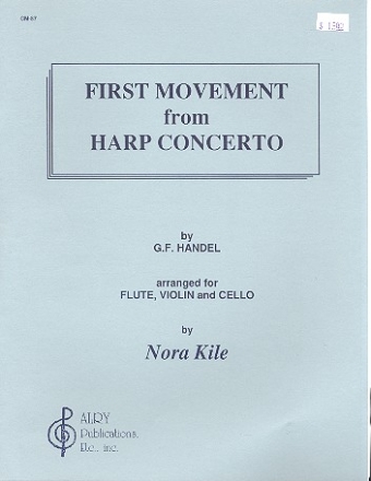 First Movement from Harp Concerto for flute, violin and cello score+parts