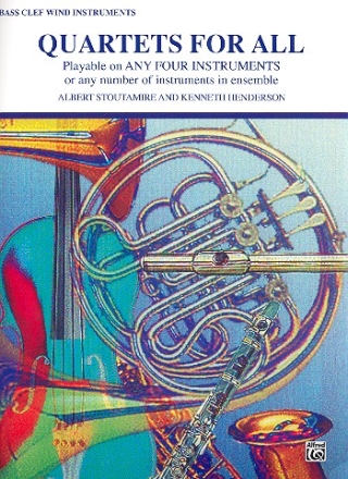 Quartets for All for 4 instruments flexible ensemble score bass clef instruments