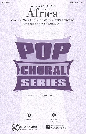 Africa  for mixed chorus, piano and opt.  rhythm instruments choral score