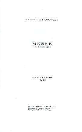 Messe op.167 pour 2 voix egales (choeur de femmes) et orgue partition de choeur