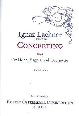 Concertino fr Horn, Fagott und Orchester op.43 fr Horn, Fagott und Klavier Klavierauszug und Solostimmen