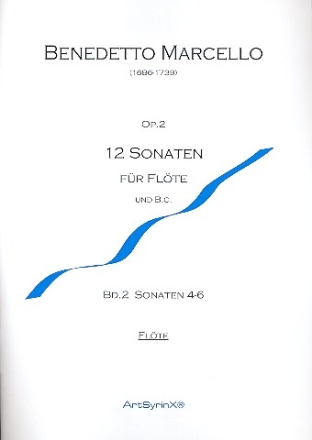 12 Sonaten op.2 Band 2 (Nr.4-6) fr Flte und Bc Fltenstimme