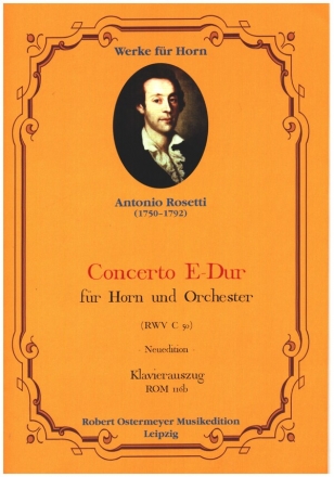 Konzert E-Dur RWVC50  fr Horn und Orchester Klavierauszug