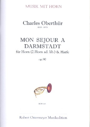 Mon sejour  Darmstadt op.90 fr 1-2 Hrner und Harfe Partitur und Stimmen