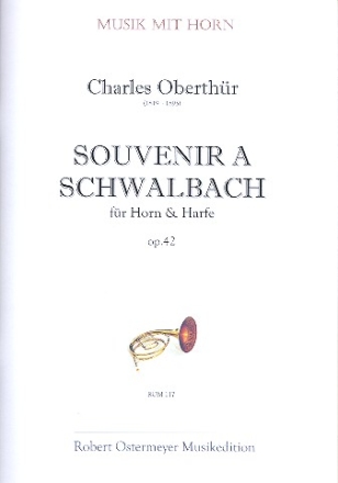 Souvenir  Schwalbach op.40 fr Horn und Harfe Partitur und Stimmen