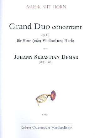 Grand Duo concertant op.60 fr Horn (Violine) und Harfe Partitur und Stimme