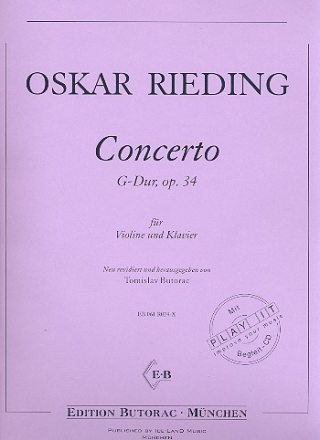 Konzert G-Dur op.34 fr Violine und Klavier