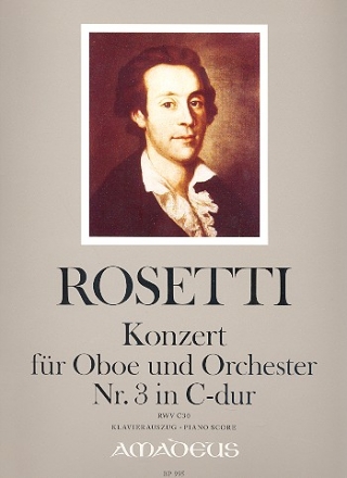 Konzert C-Dur Nr.3 RWVC30 fr Oboe und Orchester fr Obeo und Klavier