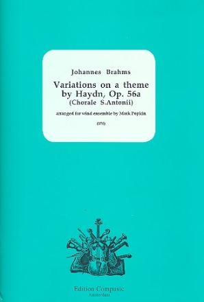 Variations on a Theme by Joseph Haydn op.56a for wind ensemble, score and parts