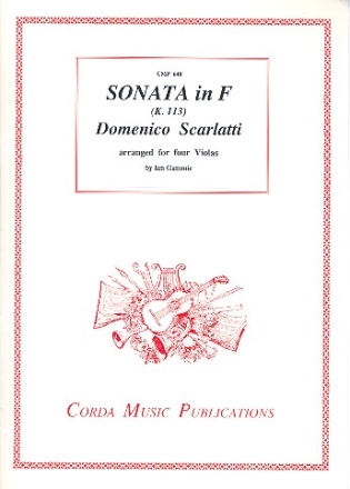 Sonata f major K113 for 4 violas score and parts