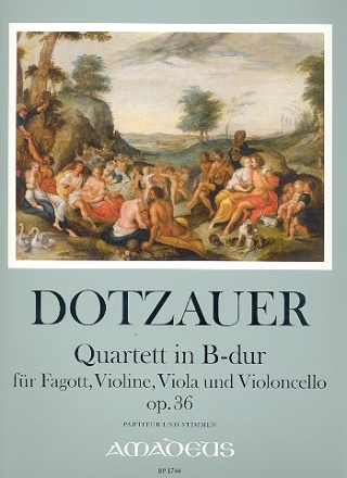 Quartett B-Dur op.36 fr Fagott, Violine, Viola und Violoncello Partitur und Stimmen