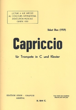Capriccio - f�r Trompete in C und Klavier (1959)