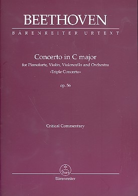 Konzert C-Dur op.56 fr Violine, Violoncello, Klavier und Orchester Kritischer Bericht