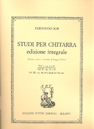 Studi vol.1 op.6 e op.29 per chitarra