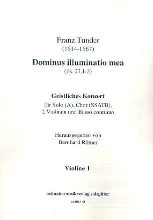 Dominus illuminatio mea fr Alt, gem Chor, 2 Violinen und Bc Violine 1