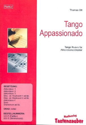 Tango appassionado fr Akkordeonorchester Partitur