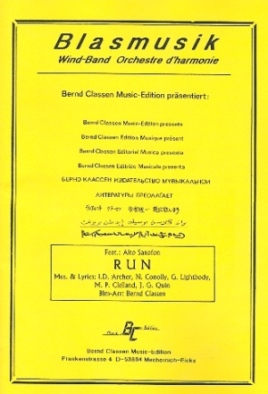 Run: fr Altsaxophon und Blasorchester Partitur und Stimmen