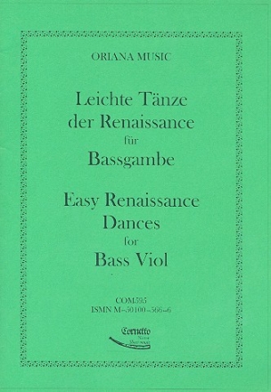 Leichte Tnze der Renaissance fr 1-2 Bassgamben Spielpartitur