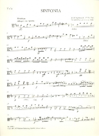 Sinfonia D-Dur fr Kammerorchester Viola