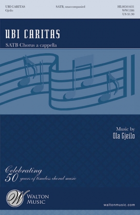 Ubi caritas for mixed chorus a cappella choral score