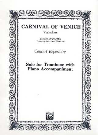 Variations on Carnival of Venice for trombone and piano