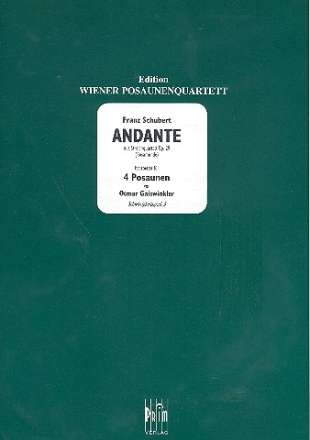 Andante aus dem Streichquartett op.29 fr 4 Posaunen Partitur und Stimmen