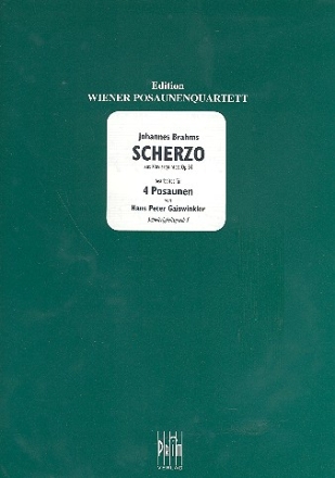 Scherzo aus dem Klavierquintett op.34 fr 4 Posaunen Partitur und Stimmen
