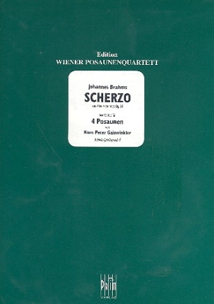 Scherzo aus dem Klavierquintett op.34 fr 4 Posaunen Partitur und Stimmen