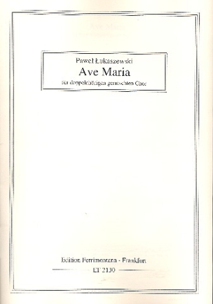 Ave Maria fr 2 gem Chre a cappella Partitur