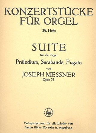Suite op.33  fr Orgel
