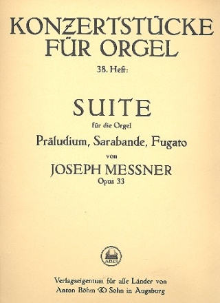 Suite op.33  fr Orgel