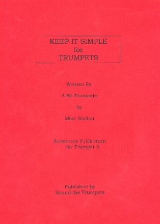 Keep it simple for 3 trumpets score and parts