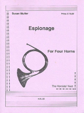 Espionage for 4 horns in F score and parts